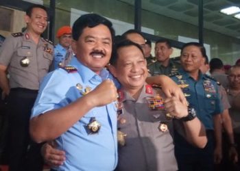 Kebersamaan Pimpinan Polri Dengan Panglima TNI Marsekal Hadi Tjahjanto