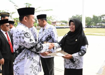 Wabup Serahkan Piagam Penghargaan Dedikasi Guru Berprestasi