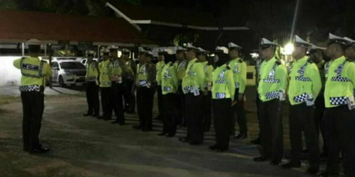 Wujudkan Ketertiban Berlalulintas dan Cegah Kecelakaan, Satlantas Polres Kampar Lakukan Razia Malam Hari
