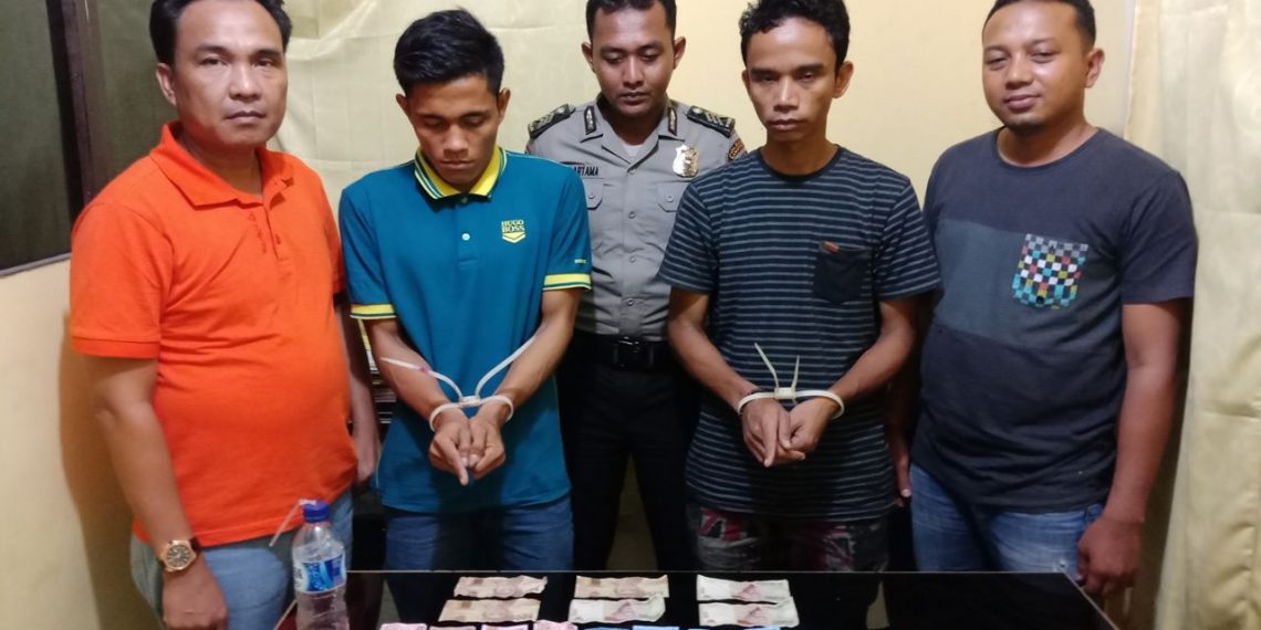 Polsek Bangkinang Barat Kampar, Ringkus 2 Pelaku Narkoba di Desa Ganting Damai