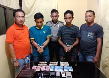 Polsek Bangkinang Barat Kampar, Ringkus 2 Pelaku Narkoba di Desa Ganting Damai