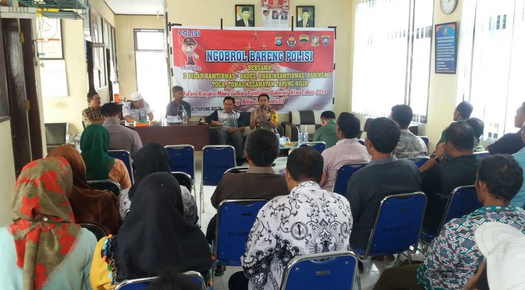 Kapolsek Tapung Hilir dan Camat adakan Acara Ngobrol Bareng Polisi di Desa Tebing Lestari