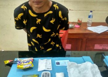 Polsek Siak Hulu Ringkus seorang Bandar Narkoba di Desa Pandau Jaya