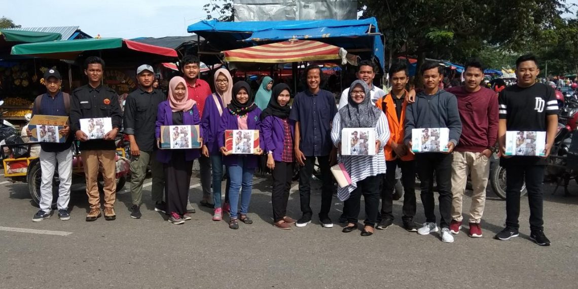 Mahasiswa STIE, Pemuda Kampar dan BEM Polkam Galang Dana Untuk Muhammad Ludfi