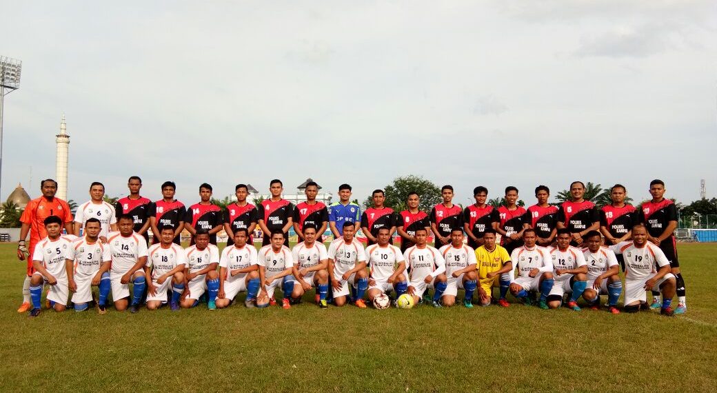 Tim Sepakbola Polresta Pekanbaru kalahkan Polres Kampar pada Pertandingan Persahabatan