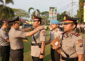 Kapolres Kampar Pimpin Sertijab Kasat Lantas dan Kapolsek Tapung Hilir
