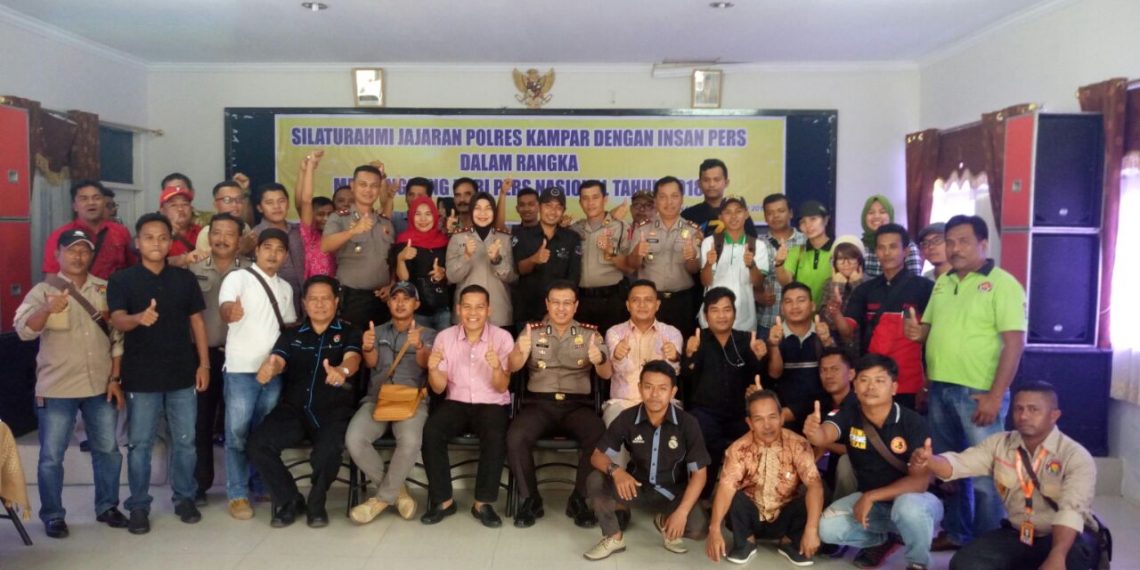 Polres Kampar Gelar Silaturahmi dengan Insan Pers sambut Hari Pers Nasional tahun 2018