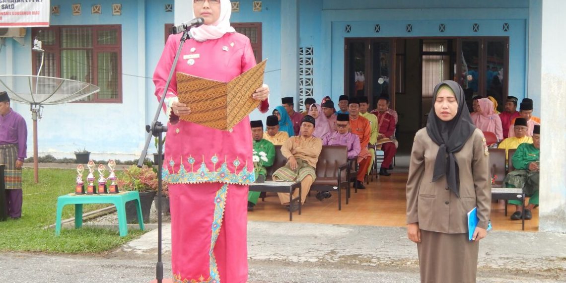 Upacara Peringatan Hari Jadi Kab. Kampar ke-68 di Kecamatan Salo Berlangsung Meriah