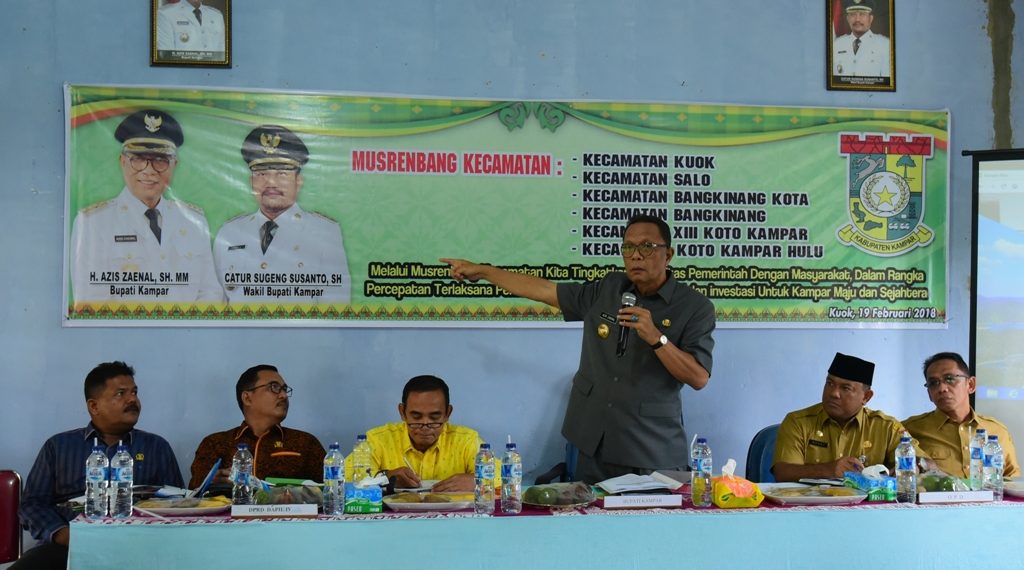 Musrenbang di Wilayah IV, Bupati Kampar Ajak Masyarakat Berkontribusi dalam Pembangunan