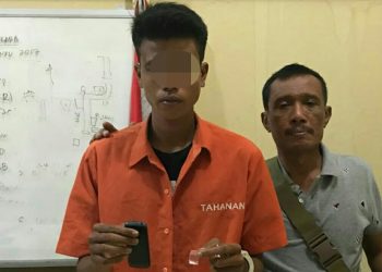 Unit Reskrim Polsek Kampar Tangkap Seorang Pelaku Narkoba di Desa Padang Mutung