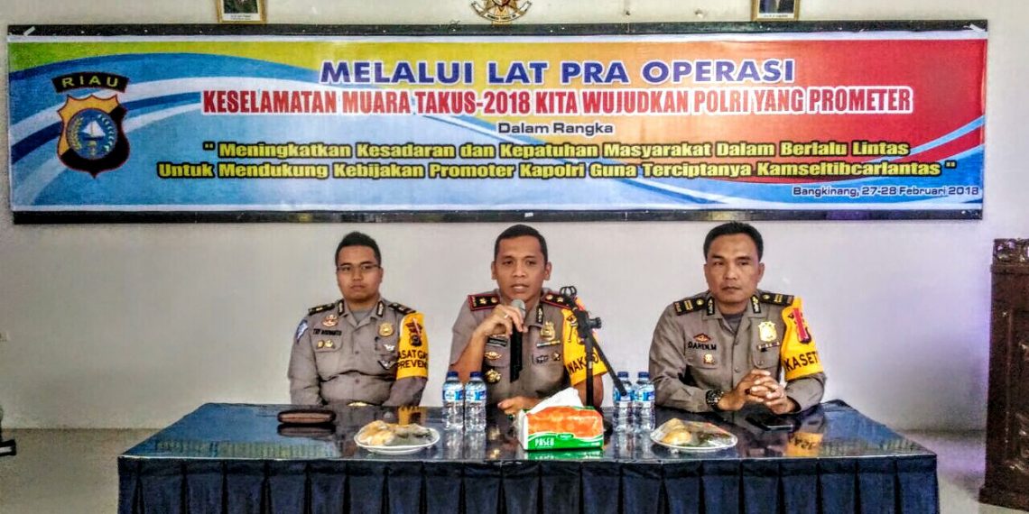 Polres Kampar adakan Lat Pra Ops bagi Personel yang terlibat Operasi Keselamatan Muara Takus 2018