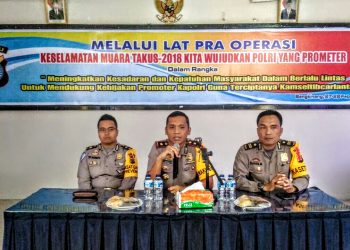 Polres Kampar adakan Lat Pra Ops bagi Personel yang terlibat Operasi Keselamatan Muara Takus 2018