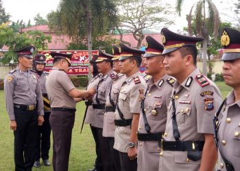 Kapolres Kampar Pimpin Sertijab 3 Pejabat Utama dan 3 Kapolsek Jajaran Polres Kampar