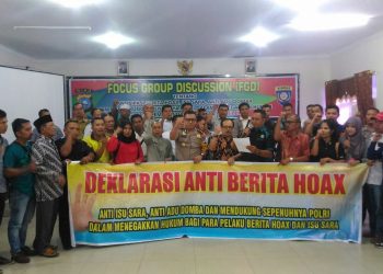 Polres Kampar Gelar FGD Antisipasi Hoax bersama Insan Pers dan Tokoh Masyarakat