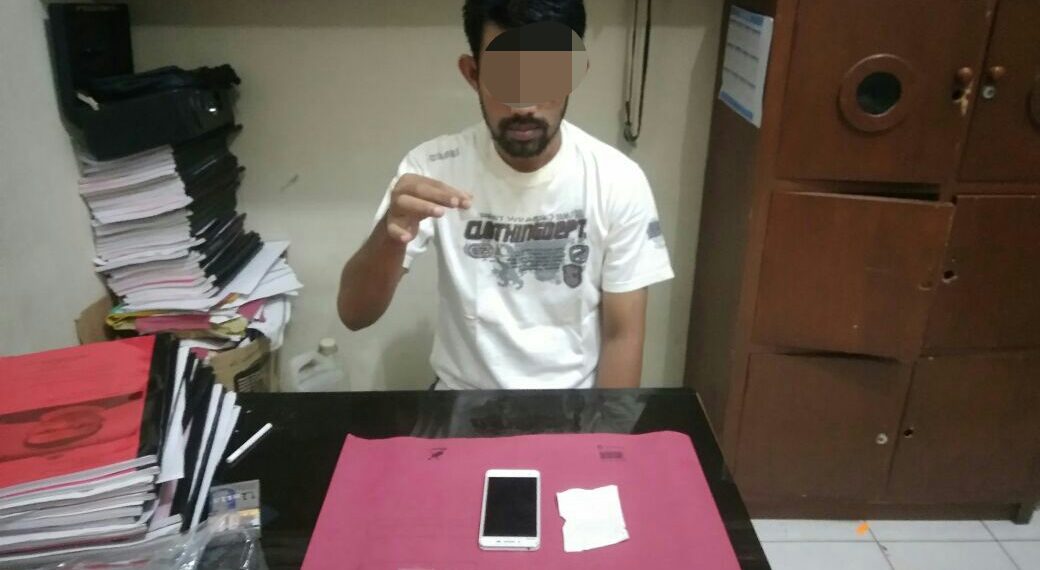 Resnarkoba Polres Kampar Ciduk Pengedar Shabu di Kelurahan Pulau Bangkinang