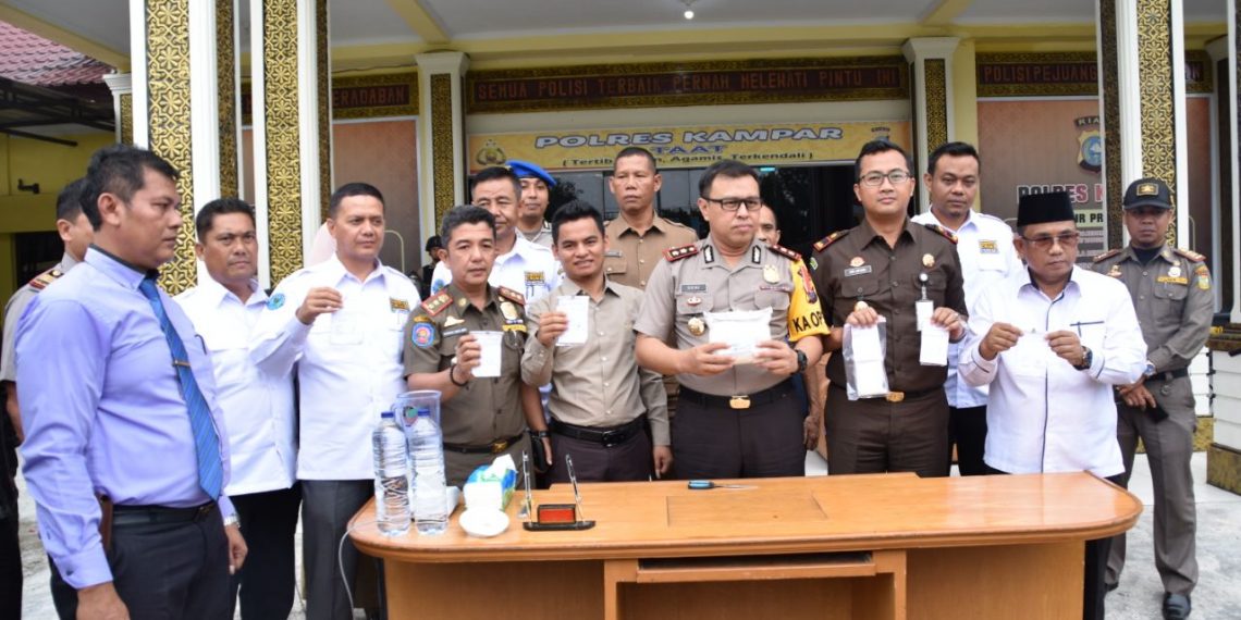 Polres Kampar Musnahkan 790 Gram Shabu Barang Bukti Kasus Narkoba