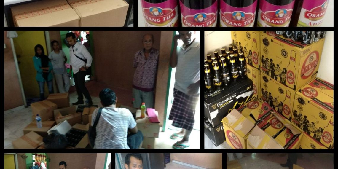 Antisipasi Peredaran Miras Tanpa Izin dan Miras Oplosan, Jajaran Polres Kampar Gelar Razia