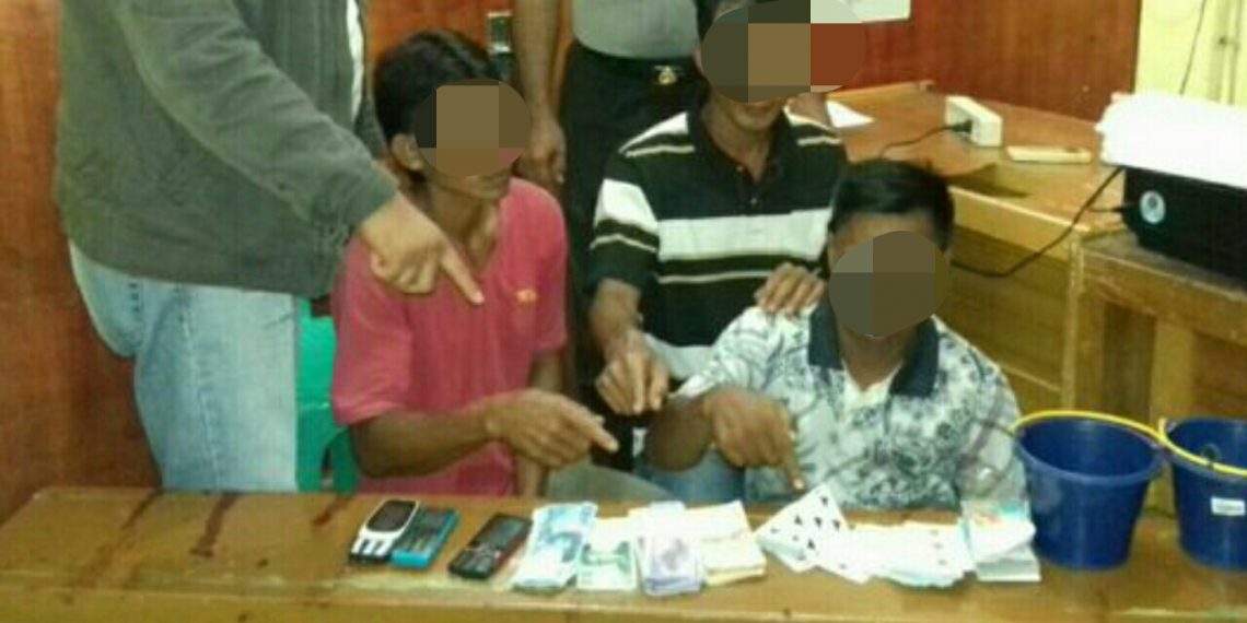 Gelar Ops KKYD, Polsek Tambang Temukan 3 Pelaku Judi disebuah Warung Desa Tarai Bangun