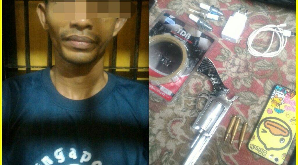 Ketahuan Miliki Senjata Api Rakitan, Warga Bangkinang ini Akhirnya Mendekam di Sel Polres Kampar
