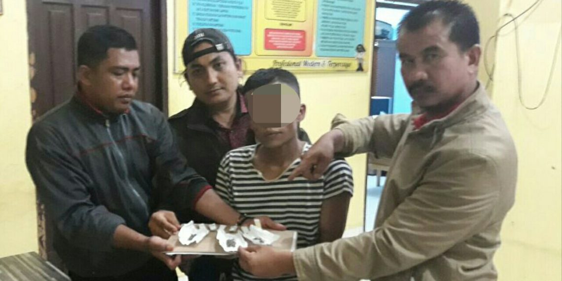 Warga Balam Jaya ini Ditangkap Polsek Tambang Saat Akan Transaksi Narkoba