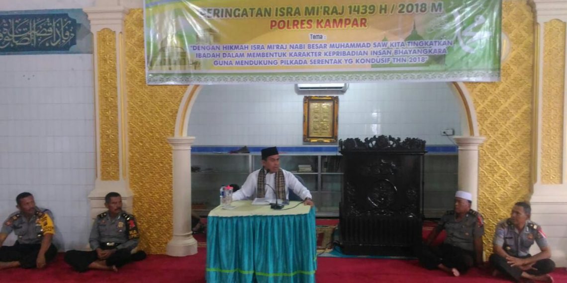 Polres Kampar adakan Peringatan Isra Mi’raj Nabi Muhammad SAW Tahun 1439-H