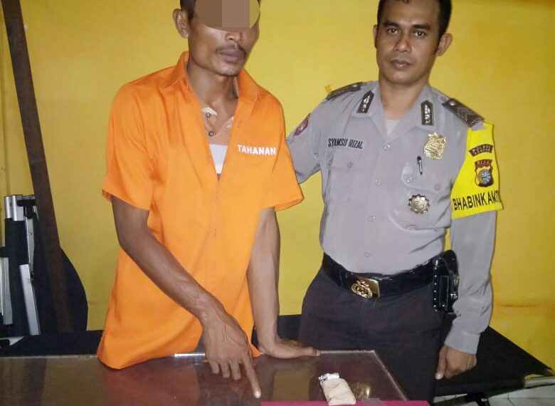 Polsek Tapung Hulu Ringkus Bandar Shabu Warga Desa Intan Jaya