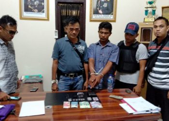 Coba Tabrak Petugas dengan Motornya, Pengedar Narkoba ini Ditangkap Polsek Perhentian Raja