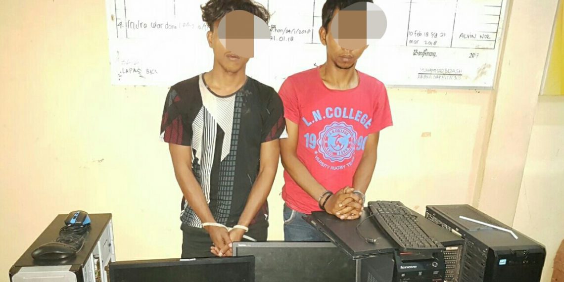 2 Pelaku Pencurian di Kantor Lurah Bangkinang Berhasil Diamankan Polsek Bangkinang Kota