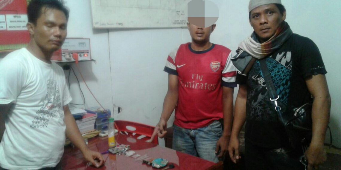 Transaksi Narkoba di Los Pasar Padang Sawah, Pengedar Shabu ini Diciduk Polsek Kampar Kiri
