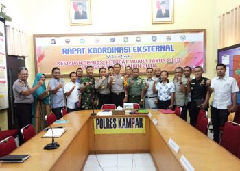 Polres Kampar Gelar Rakor Eksternal Dalam Rangka Ops Ketupat Muara Takus 2018