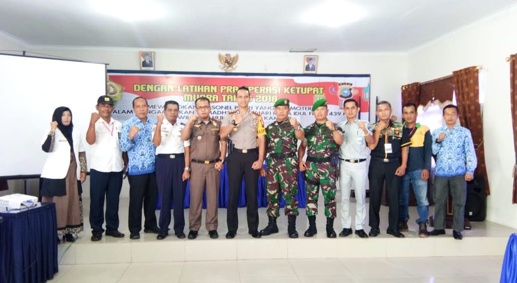 Polres Kampar Gelar Latihan Pra Operasi Ketupat Muara Takus 2018, Libatkan Instansi Terkait