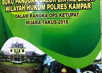 Polres Kampar Terbitkan Buku Panduan Jalur Lintas Barat untuk Pedoman bagi Pengguna Jalan Saat Mudik