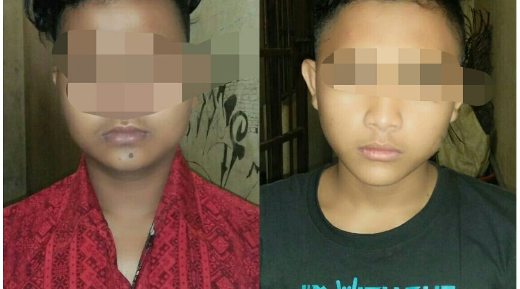Dua Remaja Kepergok Nyongkel Kotak Infak Masjid Digelandang ke Polsek Tambang