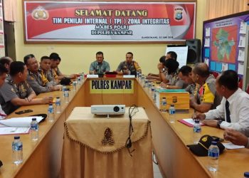 Tim Penilai Internal Zona Integritas Mabes Polri Kunjungi Polres Kampar