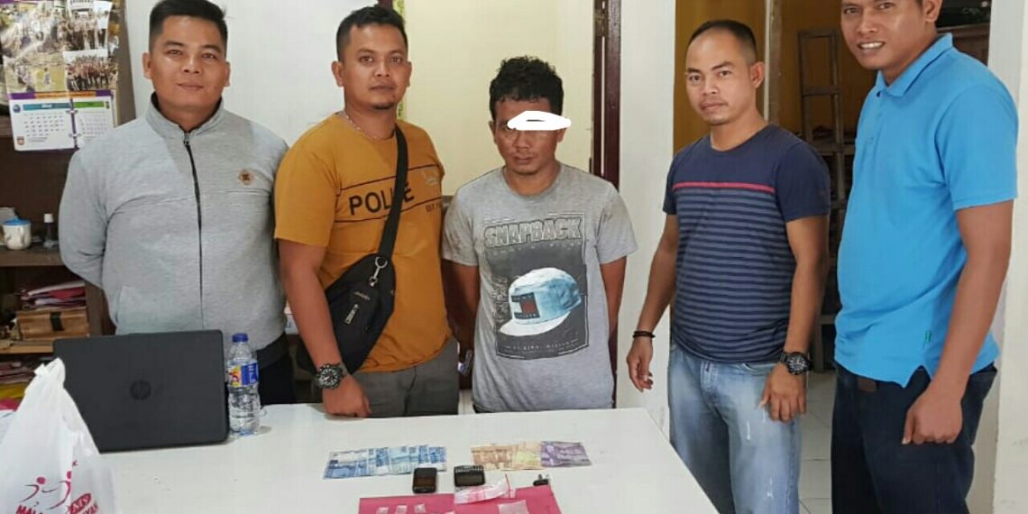 Seorang Bandar Narkoba Diringkus Polsek Tapung Hilir di Sebuah Ruko di Desa Sekijang