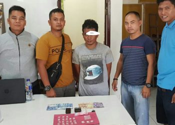 Seorang Bandar Narkoba Diringkus Polsek Tapung Hilir di Sebuah Ruko di Desa Sekijang