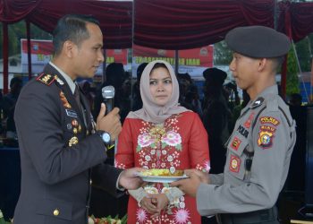 Kapolres Kampar Tayangkan Cuplikan “Film 22 Menit” Diacara Syukuran Hari Bhayangkara ke-72