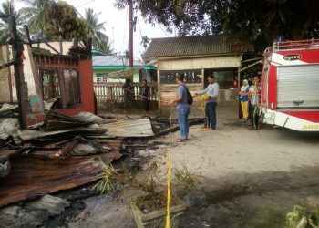 3 Rumah dan 1 Ruko Terbakar Pagi Tadi di Desa Sei Pagar Kec. Kampar Kiri Hilir