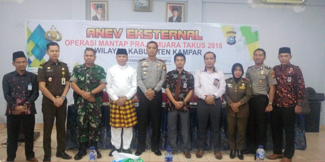 Polres Kampar Anev Eksternal Operasi Mantap Praja Muara Takus 2018