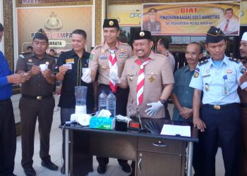 Kapolres Kampar Beserta Forkopimda Gelar Pemusnahan Barang Bukti Narkoba