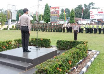 Polres Kampar Apel Konsolidasi Ops Mantap Praja Muara Takus 2018