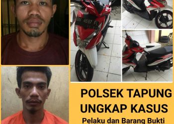 Alasan Minjam, Dua Pelaku Penggelapan Sepeda Motor di Ringkus Polsek Tapung