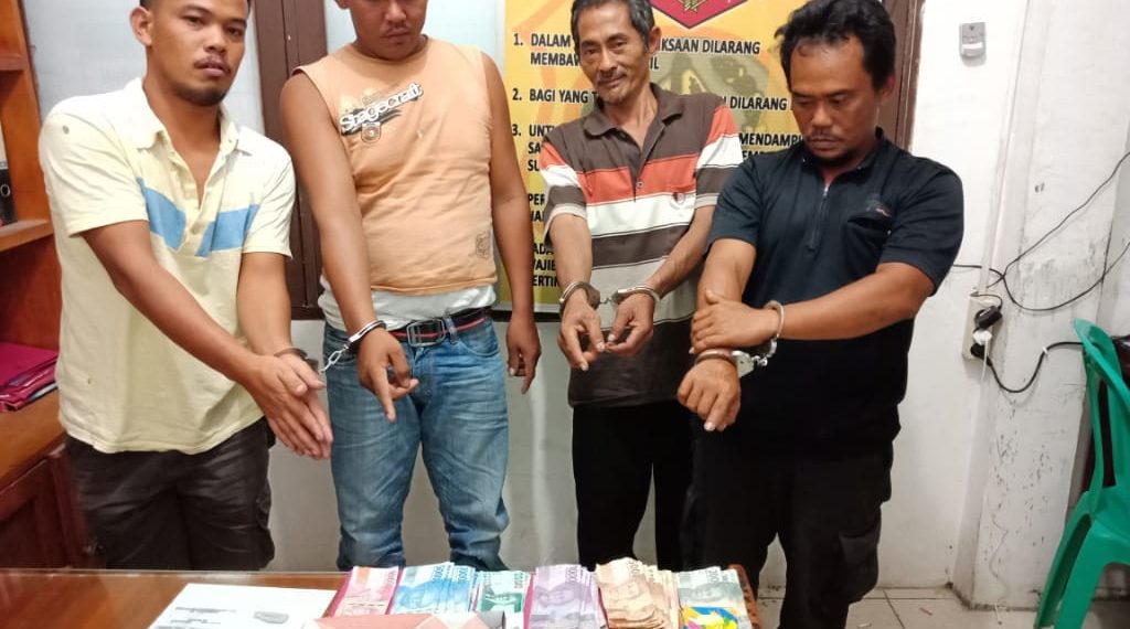 4 Pelaku Judi Kocar Kacir di Ringkus Polsek Kampar Kiri Hilir