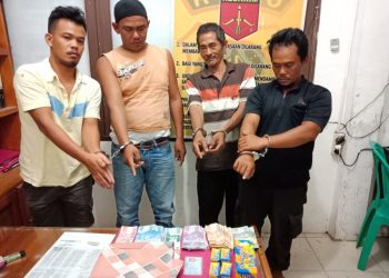 4 Pelaku Judi Kocar Kacir di Ringkus Polsek Kampar Kiri Hilir