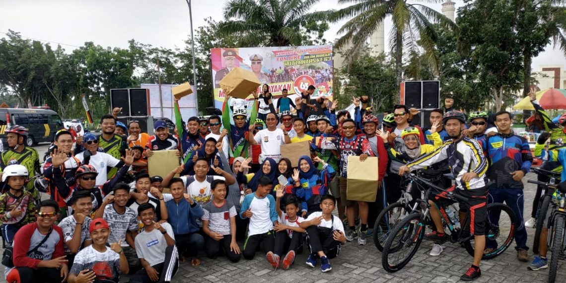 Satlantas Polres Kampar Kampanyekan Transportasi Sehat dan Gelar Fun Bike
