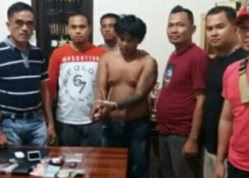 Polsek Perhentian Raja Kampar Tangkap Pelaku Narkoba di Desa Hangtuah
