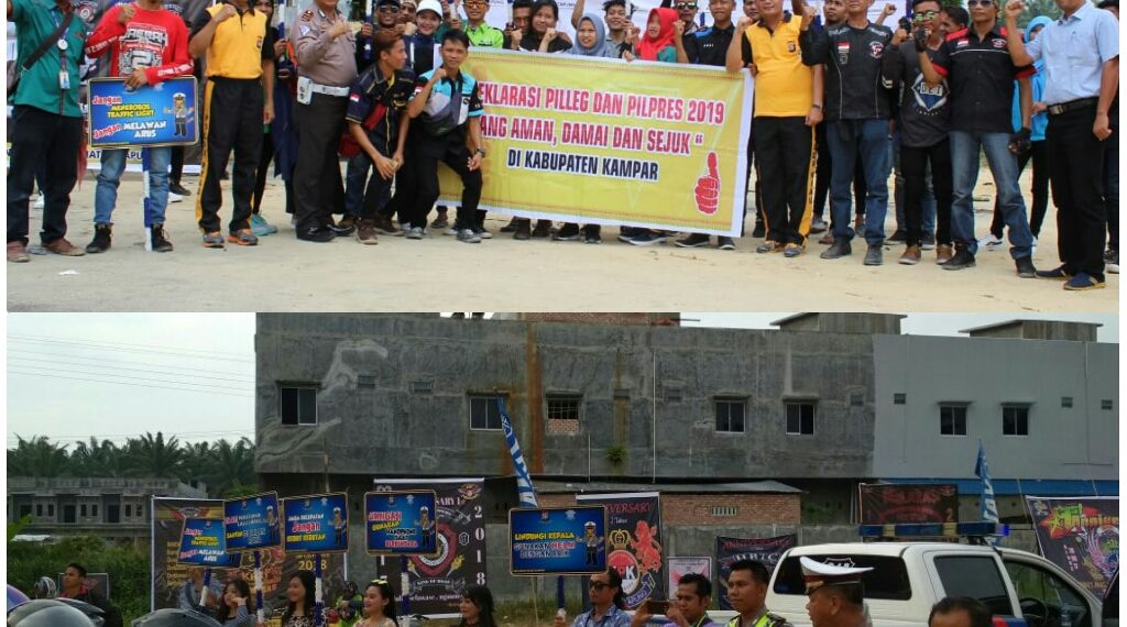 Anniversary Paguyuban Motor Tapung, Gelar Kampanye Pemilu Damai dan Keselamatan Lalulintas