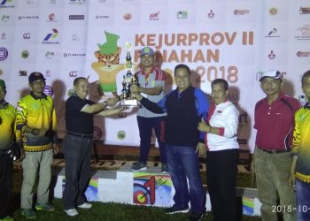 Kampar menjadi Juara Umum Kejurda II Panahan Riau 2018 di INHU