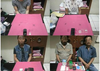 5 Orang Sindikat Pengedar Narkoba Diringkus Resnarkoba Polres Kampar