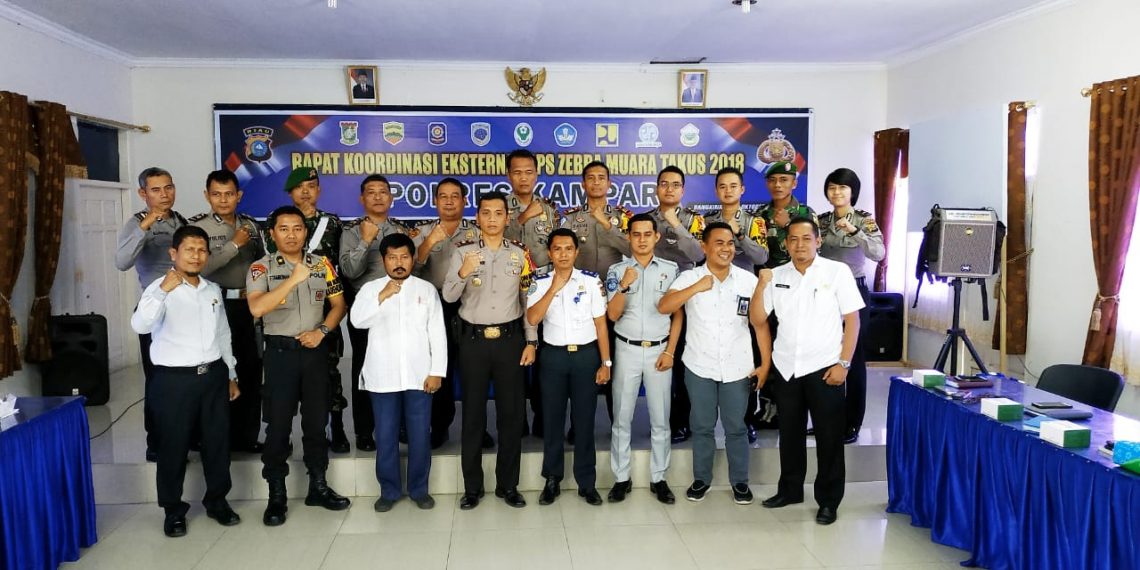 Polres Kampar Gelar Rapat Eksternal Operasi Zebra Muara Takus 2018